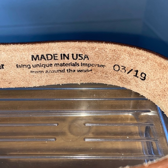 TONY LAMA LEATHER WESTERN KIDS BELT STEER HEAD ENGRAVED BUCKLE Brown 20M Tooled - Picture 4 of 5